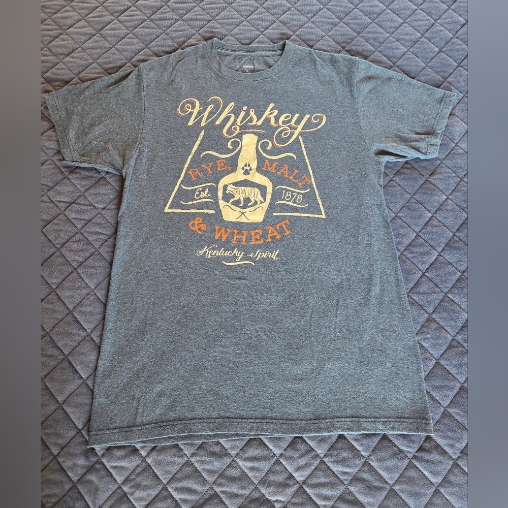 Sonoma Mens Blue Whiskey Graphic Tee Sz Med
